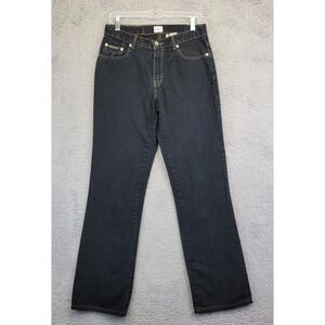 Calvin‎ Klein Jeans Womens 8 Black Bootcut High Rise Denim Mom Stretchy